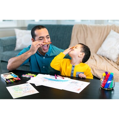 Crayola Washable Tripod Grip Triangular Crayons, Assorted Colors, 8/Pack, 8 Packs/Bundle (BIN811460-8)