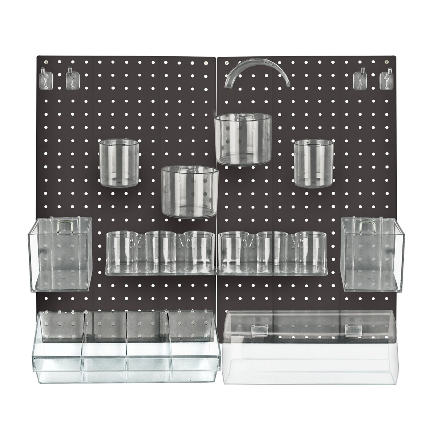 Azar 22 x 27 24-Piece Pegboard Wall Organizer Kit, Black, Each (900944-BLK)