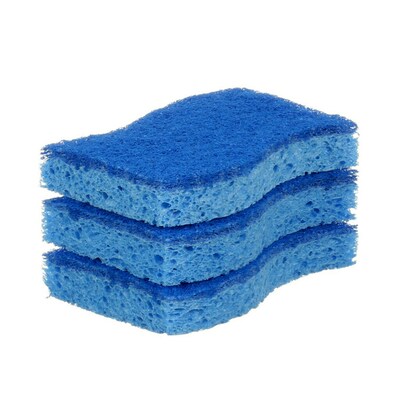 Scotch-Brite Non-Scratch Scrub Sponge, Blue, 3/Pack (MP-3-8-D)