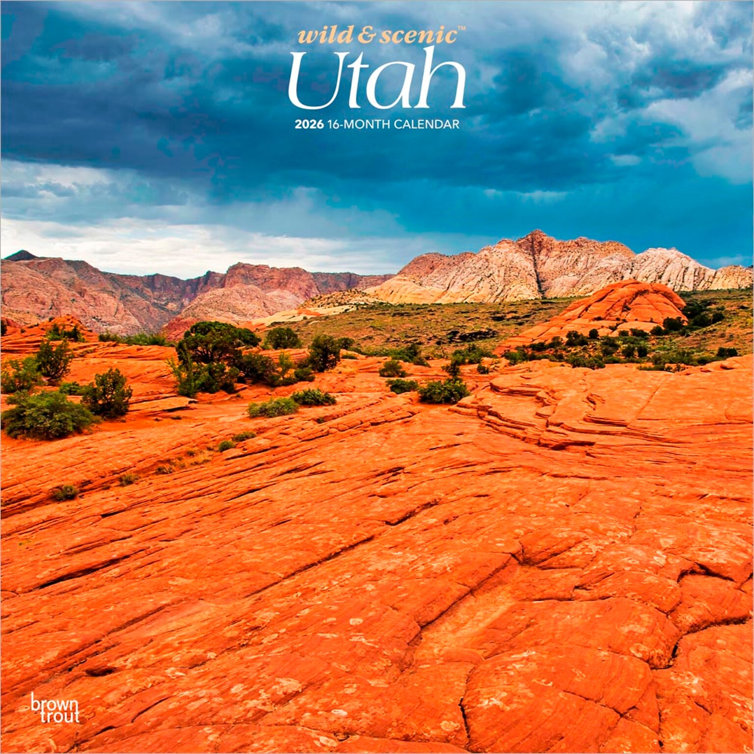 2026 BrownTrout Utah Wild & Scenic 12 x 12 Monthly Wall Calendar (9798330706082)