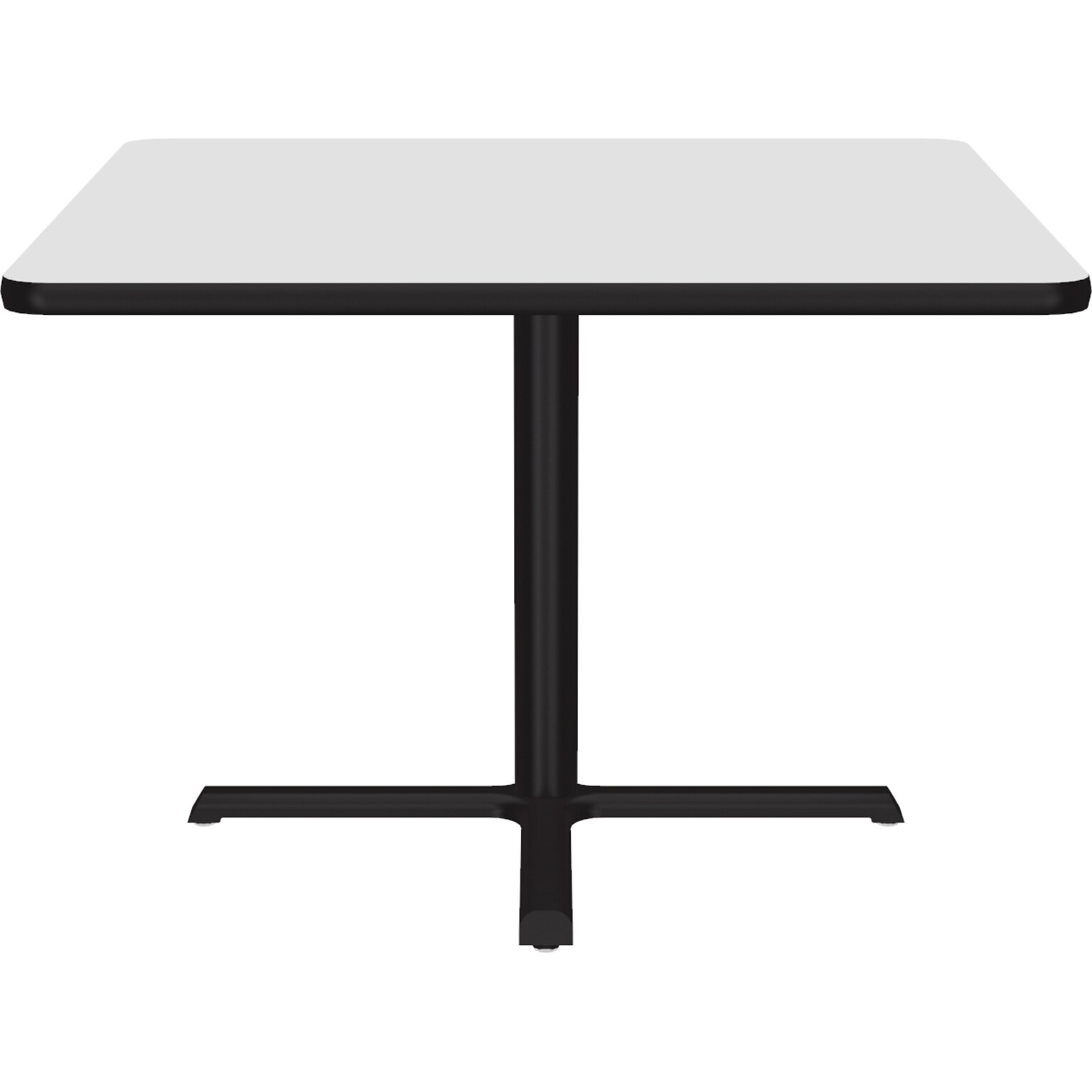 Correll Square-Shaped Dry-Erase Markerboard Cafe Table, 36 x 36, Frosty White/Black (BXT36DES-80)