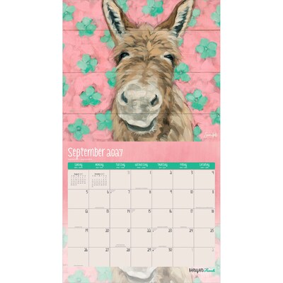 2027 BrownTrout Barnyard Friends 14" x 12" Monthly Wall Calendar, Assorted Colors (9798330715947)