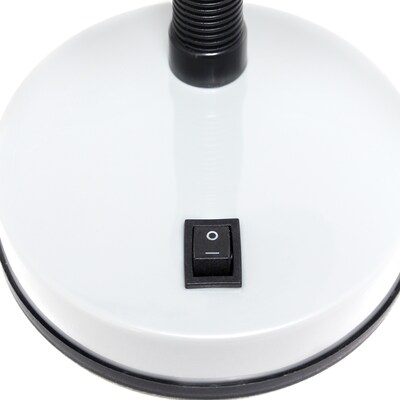 Simple Designs Basic LED Desk Lamp, 14.25", White (LD1003-WHT-LB)