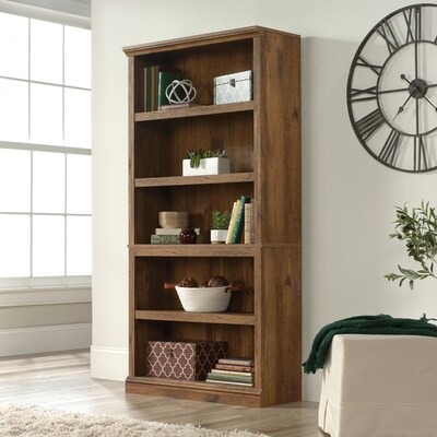 Sauder Select 70H 5-Shelf Bookcase, Vintage Oak (426421)