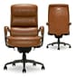 La-Z-Boy Aberdeen Ergonomic Bonded Leather Swivel Computer and Desk Chair, Camel (51545-CAM)