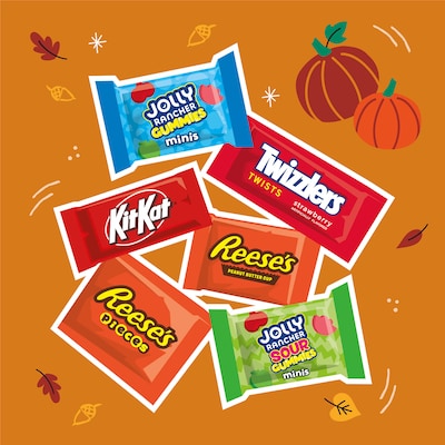 Hershey Assorted Chocolate & Gummy Candy Variety Bag, 49.74 oz., 105 Pieces (34000-94699)