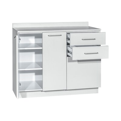 Viva Comfort 36.75"H x 42"W Exam Room Medical Cabinet, 3-Doors, 3-Drawers, Gray (ADIME902-BASE-42-NS-GRY-MK)