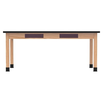 Diversified Woodcrafts PerpetuLab Book Compartment Rectangular Science Lab Table, 72 x 30, Oak (C7152BK30N)