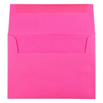 JAM Paper A6 Colored Invitation Envelopes, 4.75 x 6.5, Ultra Fuchsia Pink, 25/Pack (60574)