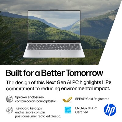 HP OmniBook 3 15.6" FHD Laptop, Copilot+ PC, AMD Ryzen AI 7 350, 32GB RAM, 1TB SSD, +11.5 Hour Battery, Windows 11 Home