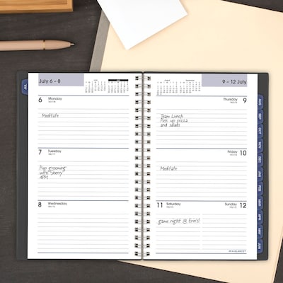 2026-2027 AT-A-GLANCE DayMinder 5" x 8" Academic Weekly & Monthly Planner, Plastic Cover, Charcoal (AYC200-45-27)