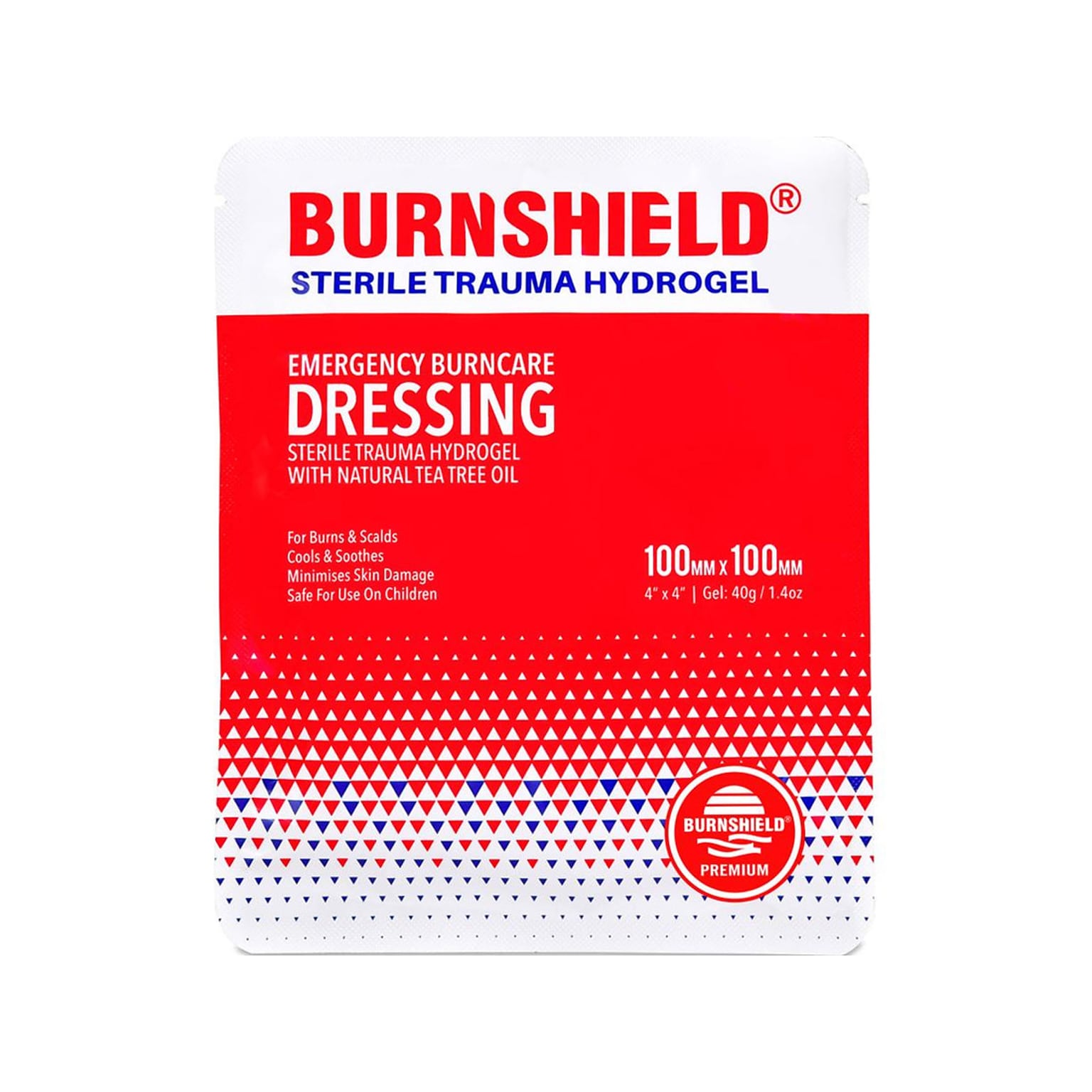 Burnshield Sterile Trauma Hydrogel Emergency Burn Dressing, 4 x 4, 10/Carton (901111)