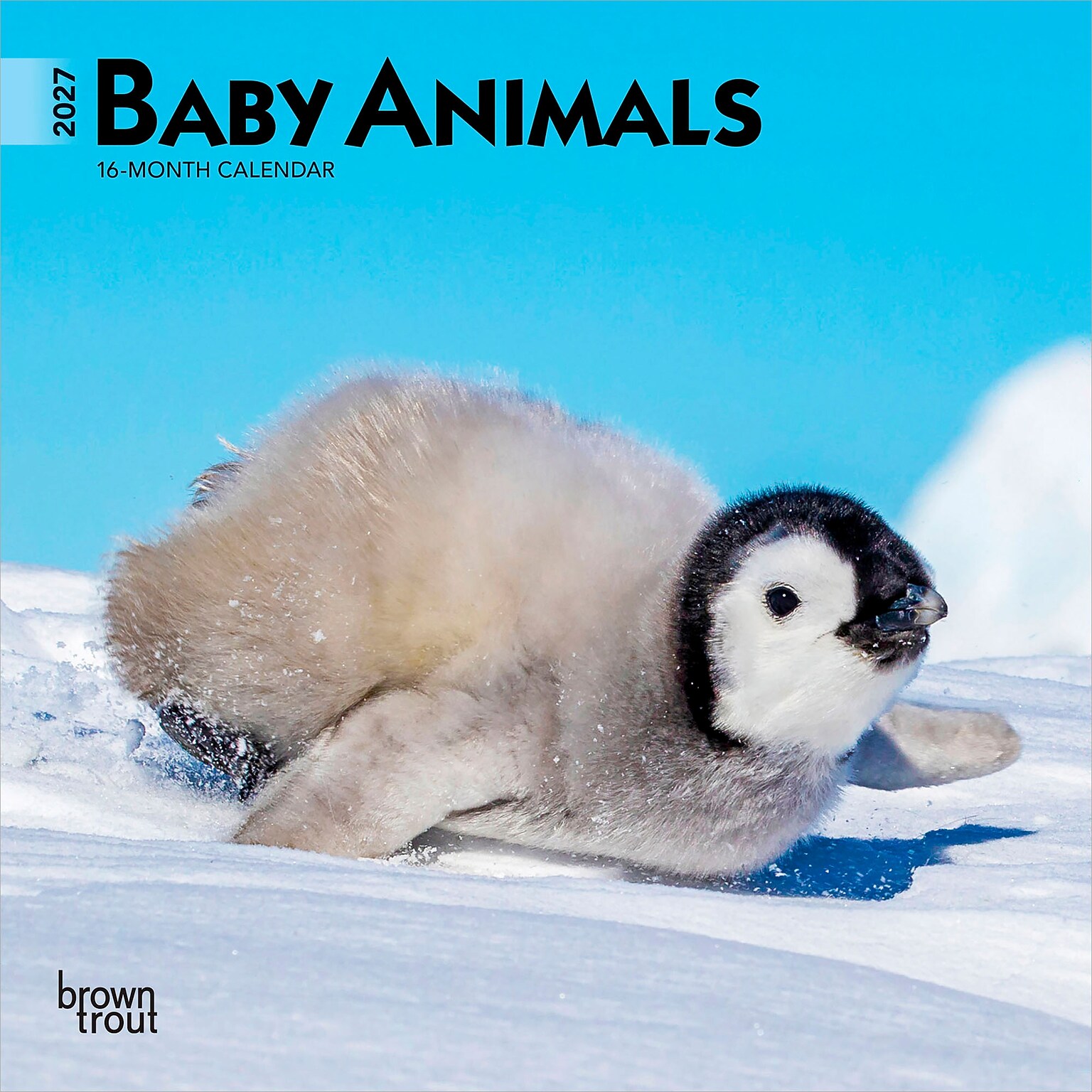 2027 BrownTrout Baby Animals 7 x 7 Monthly Wall Calendar, Assorted Colors (9798330709755)