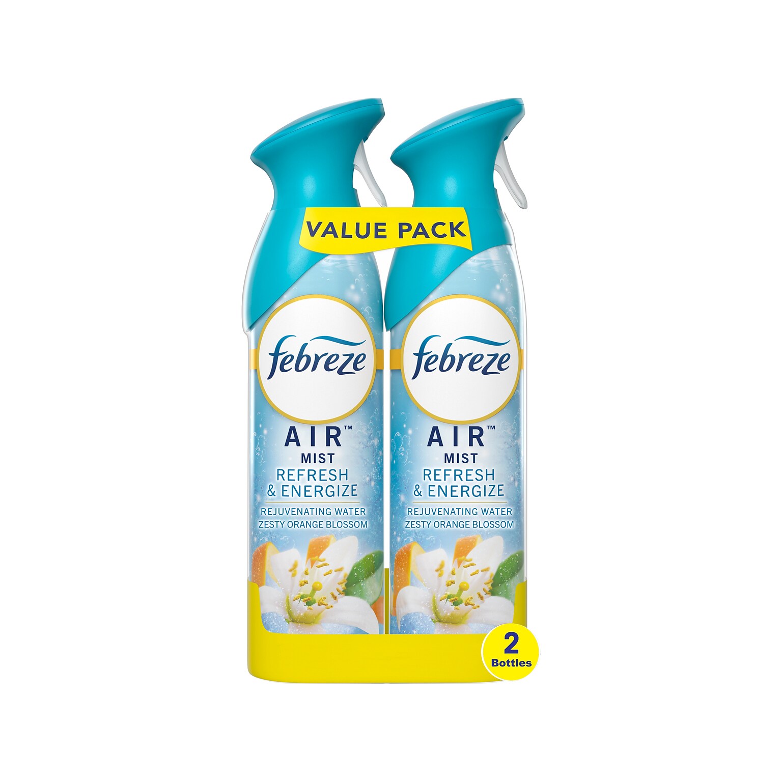 Febreze Air Freshener Aerosol, Refresh & Energize Scent, 8.8 fl. oz., 2/Pack (10192)