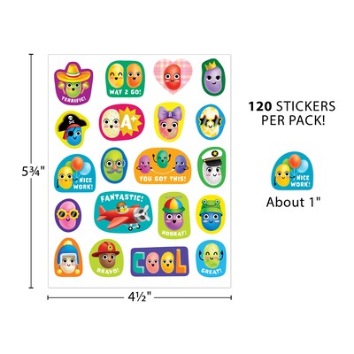 Teacher Created Resources Jelly Bean Smelly Stickers, Multicolored, 120/Pack, 6/Packs/Bundle (TCR9441-6)