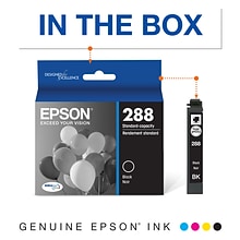 Epson T288 Black Standard Yield Ink Cartridge (T288120-S)