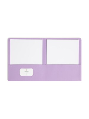 Smead 2-Pocket Heavy Duty Folders, Lavender, 25/Box (87865)