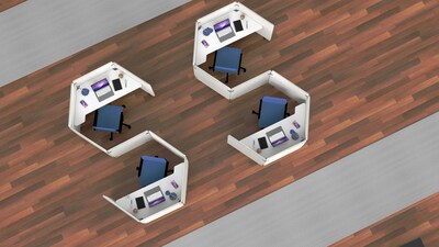 Luxor RECLAIM 5-Panel Acoustic Work Pod (RCLMWP5)