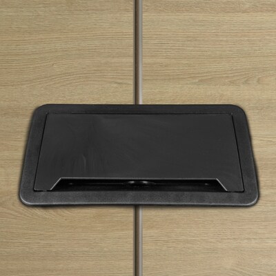 Regency Array 240"W x 48"D Conference Table with Grommet, Noble Oak/Black (ACT24048NOBK)