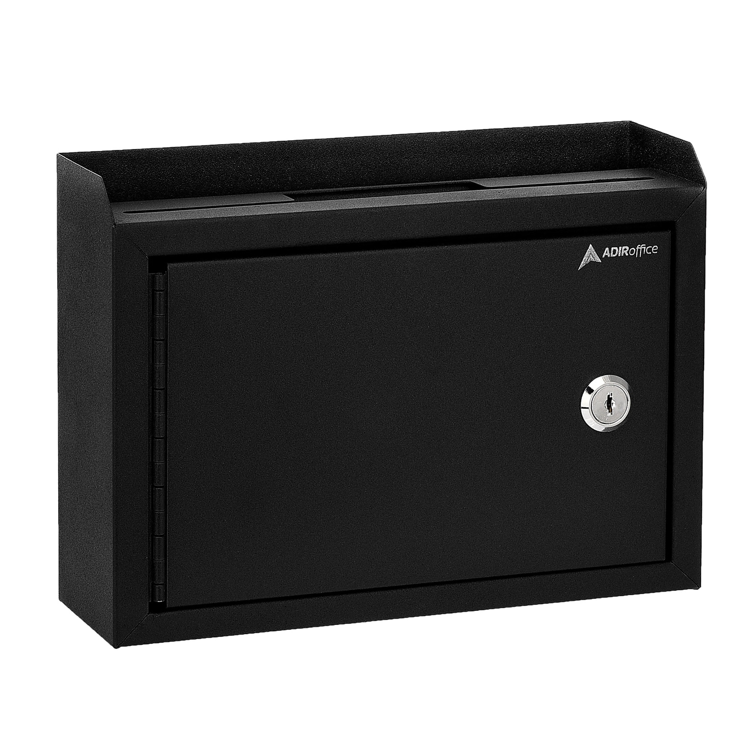 AdirOffice Steel Multipurpose InterOffice Drop Box Mailbox, Medium, Black (631-02-BLK-PKG)