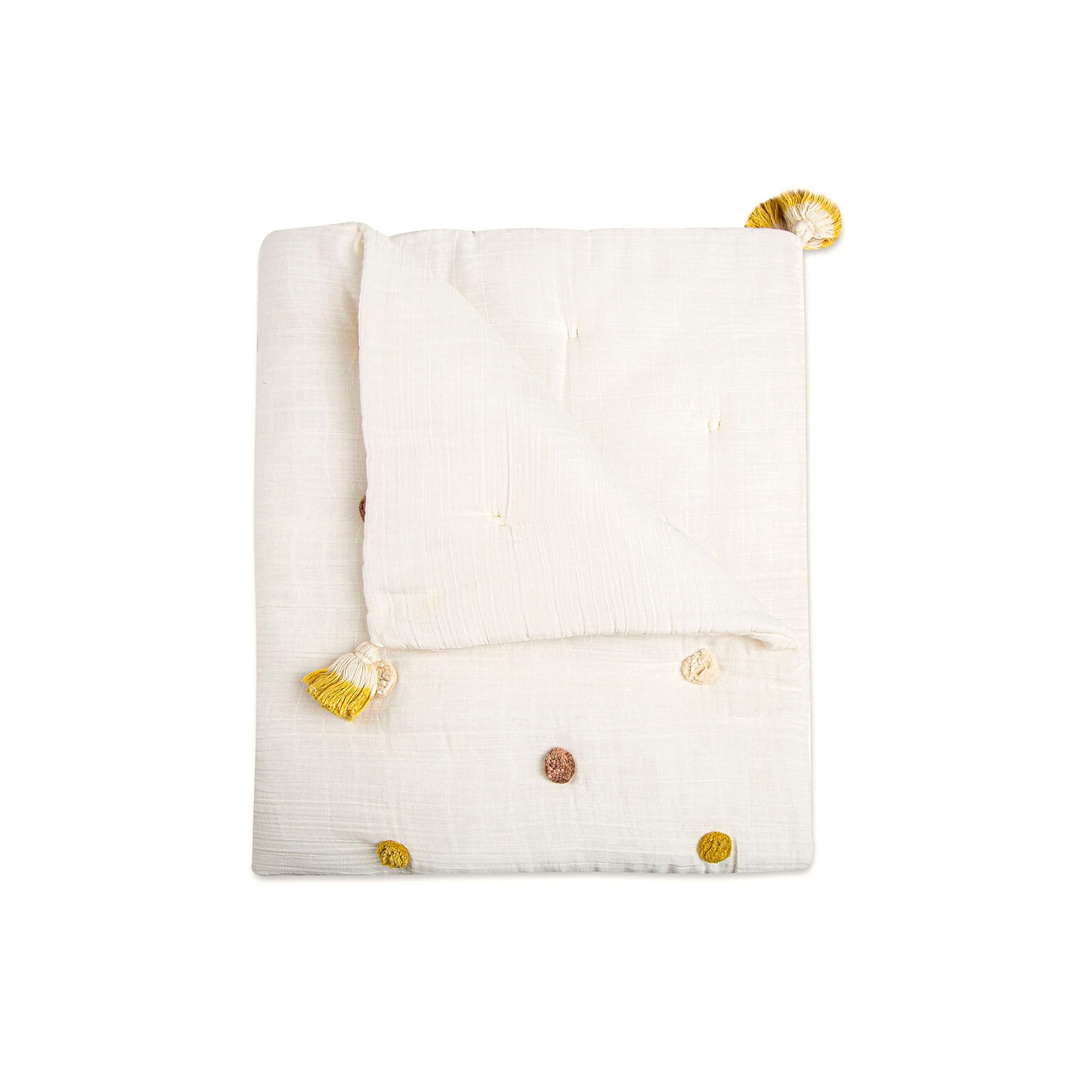 Baby Crane Kendi Pom Pom Blanket (BC-120BL-1)