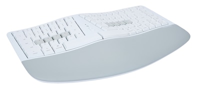 Kinesis mWave Mechanical Keyboard Wireless Ergonomic Mechanical Keyboard for Mac, Quiet Linear Switch, White (KB150M-LIN)
