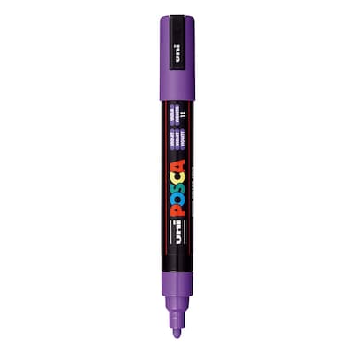 POSCA PC-5M Water Based Paint Marker, Medium Bullet Tip, Violet, 3/Pack (UBCPC5MVIOLET-3)