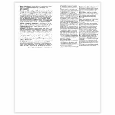 ComplyRight 2026 W-2 Tax Form, 1-Part, 4-Up, 50/Pack (521650)