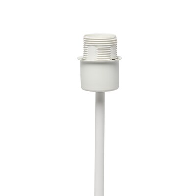 Simple Designs White Stick Lamp Fabric Shade, White (LT2040-WOW)