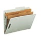 Smead 100% Recycled Paperboard Classification Folders, Letter Size, 2 Dividers, Gray/Green, 10/Box (14023)