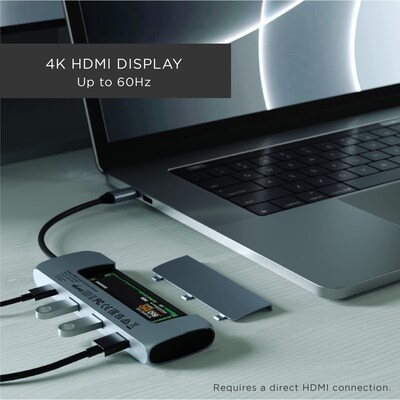 Satechi USB-C Hybrid Multiport Adapter, Space Gray (ST-UCHSEM)