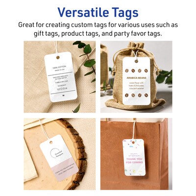 Avery 2" x 3-1/2"  Blank Price & Merchandise Tags, White, 80/Carton (95323-GWT10)