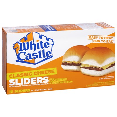 White Castle Individually Wrapped Original Cheeseburger Slider, 29.28 oz, 16/Pack (220-02462)