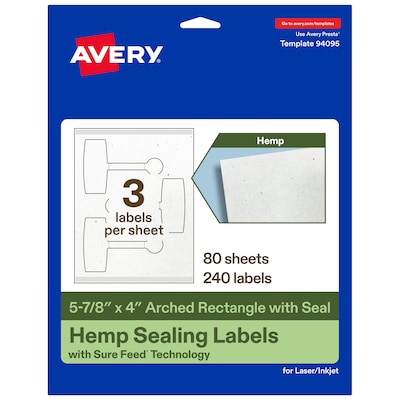Avery Laser/Inkjet Multipurpose Labels, 5-7/8 x 4, Off-White, 240 Labels/Box (19479370819)