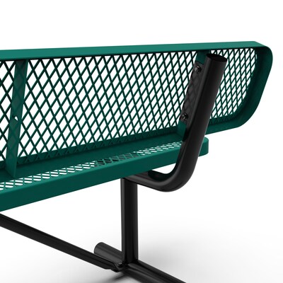 Flash Furniture Sigrid Steel 3-Seat Outdoor Bench, Green (SLFAG4HUT2H48LG)