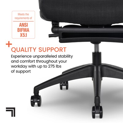 Sharper Image S-850 Heated Ergonomic Mesh Swivel Executive Massage Chair, Black (60106-BLK)