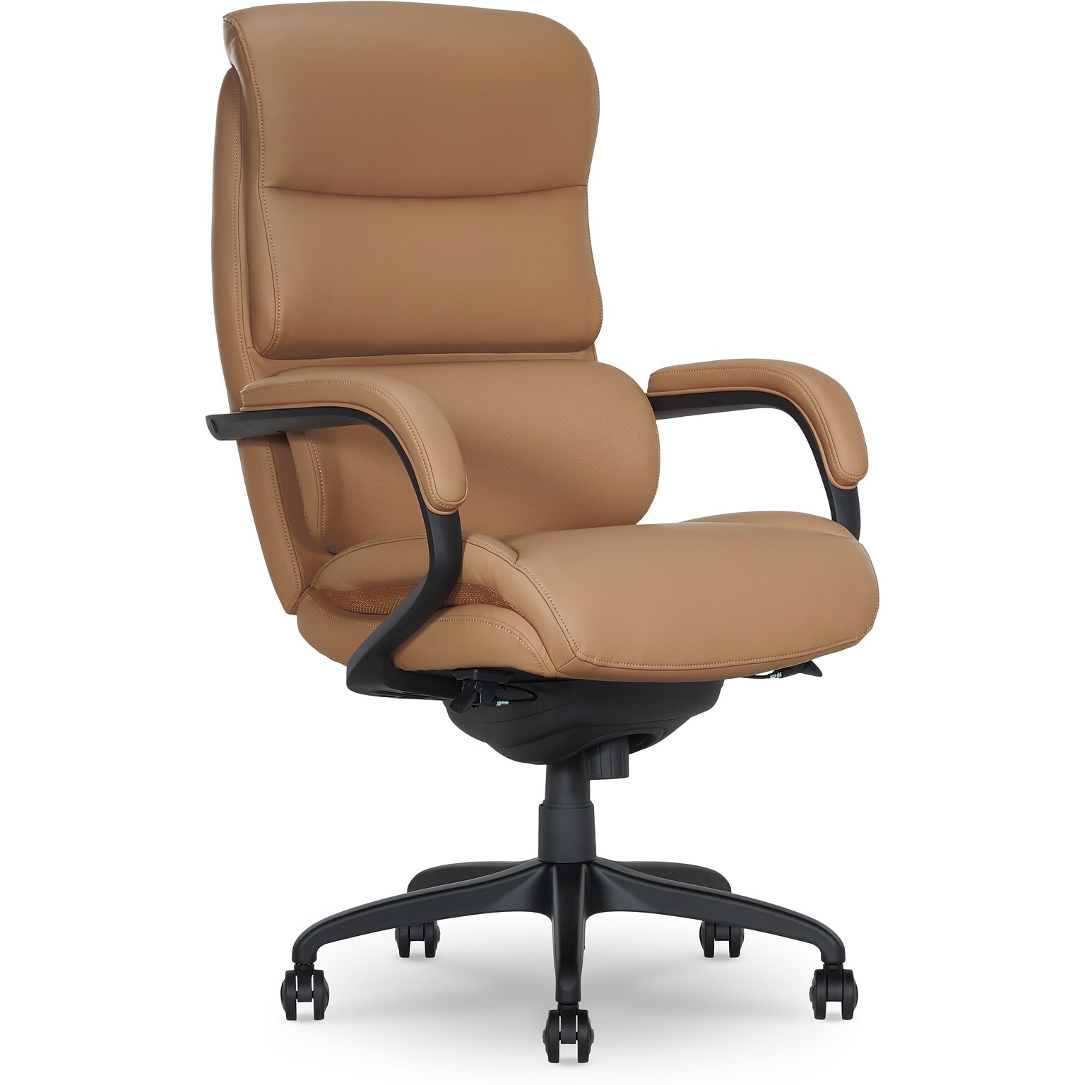 La-Z-Boy Aberdeen Ergonomic Bonded Leather Swivel Executive Chair, Tan (51545-TAN)