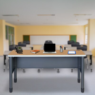 Regency Mesa Steel Training Desk, 60 x 30, Medium Oak (66150TDMO)