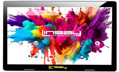 Linsay Octa Core 10.1 Tablet, 4GB RAM, 128GB Storage, Android 13, Bundled with Pink Marble Case and