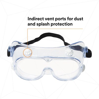 3M Safety Splash Goggle 334, Clear Lens (40660)