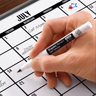 Staples Remarx Dry Erase Marker, Ultra Fine Tip, Black, 36/Pack (ST62956)