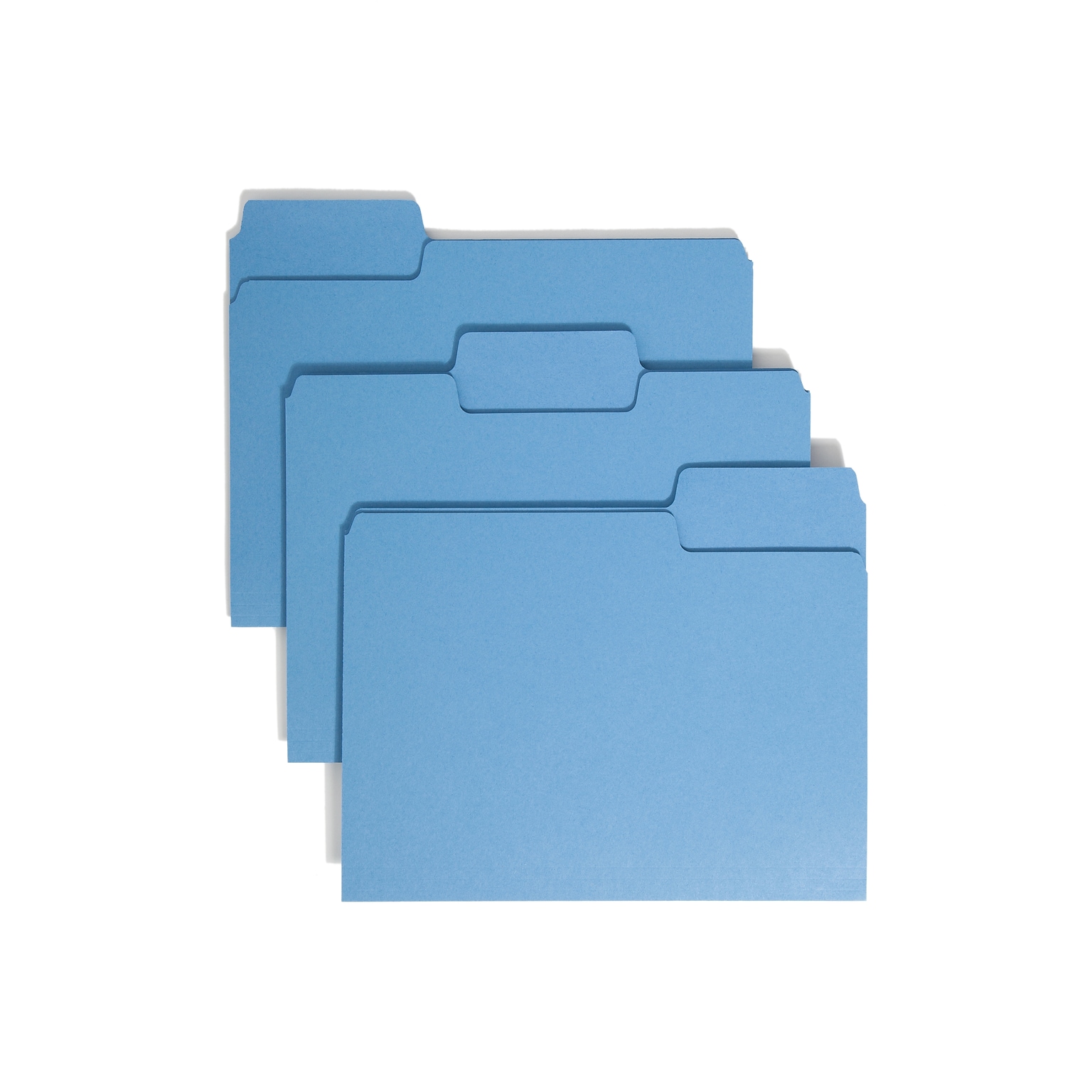 Smead SuperTab® File Folder, 3 Tab, Letter Size, Blue, 100/Box (11986)
