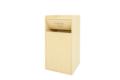 Alpine Industries Wood Trash Can, 40 Gallon, Oak (476-MEO)