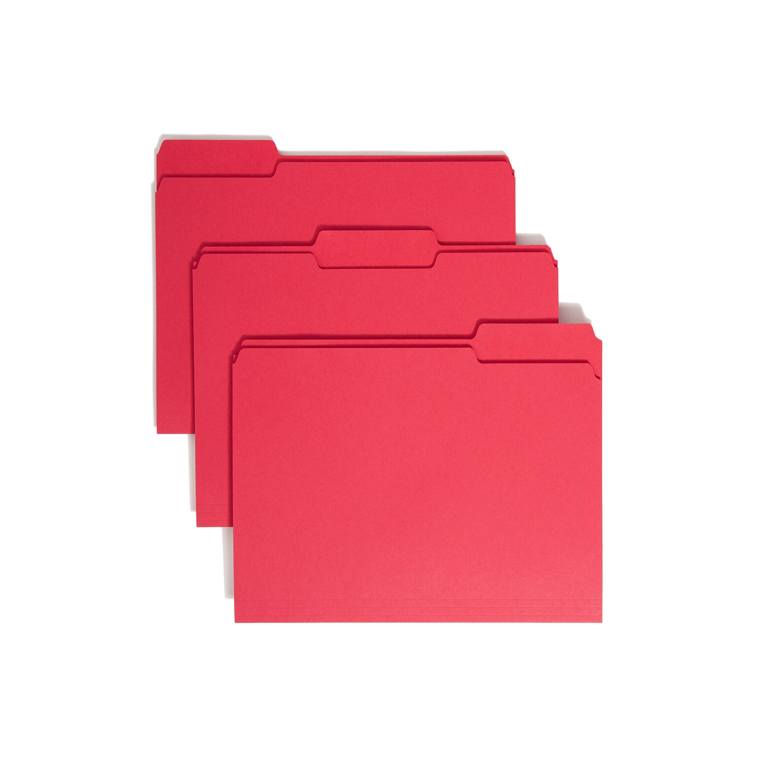 Smead Recycled File Folder, 1/3-Cut Tab, Letter Size, Red, 100/Box (12743)