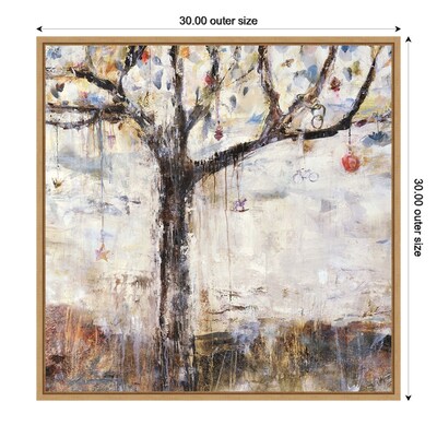 Amanti Art The Charming Tree by Jodi Maas Framed Canvas Wall Art Print, 30" x 30" (A42678027461)