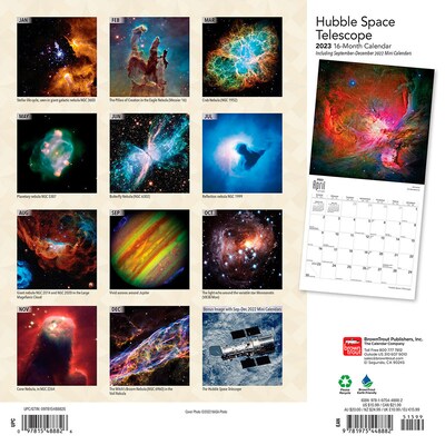 2023 BrownTrout Hubble Space Telescope 12 x 12 Monthly Wall Calendar (9781975448882)