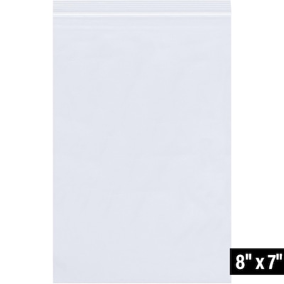 7 x 8 Reclosable Poly Bag, 2 Mil, Clear, 1000/Carton (PB3629)