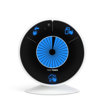 Time Timer WASH 30-Second Digital Timer, White/Black/Blue (TTM13HW)