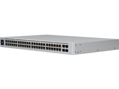 Ubiquiti UniFi 48-Port Gigabit Ethernet Smart Switch, 104 Gbps, Silver (USW-48-POE)