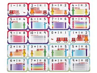 hand2mind Numberblocks Adding and Subtracting Puzzle Set (95402)